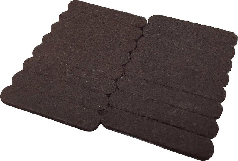 Shepherd Hardware 9865 1/2-Inch x 2-5/8-Inch Heavy Duty Self-Adhesive Felt Furniture Strips, 16-Pack, Brown - Image 1